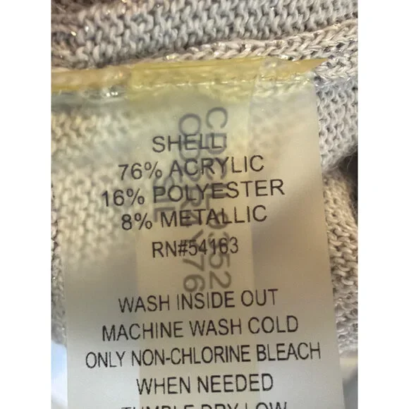 Calvin Klein Cardigan – Silver, Medium – Excellent Condition - Picture 3 of 3